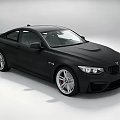 Black BMW Two Door Coupe With Sporty Sleek Design And Alloy Wheels