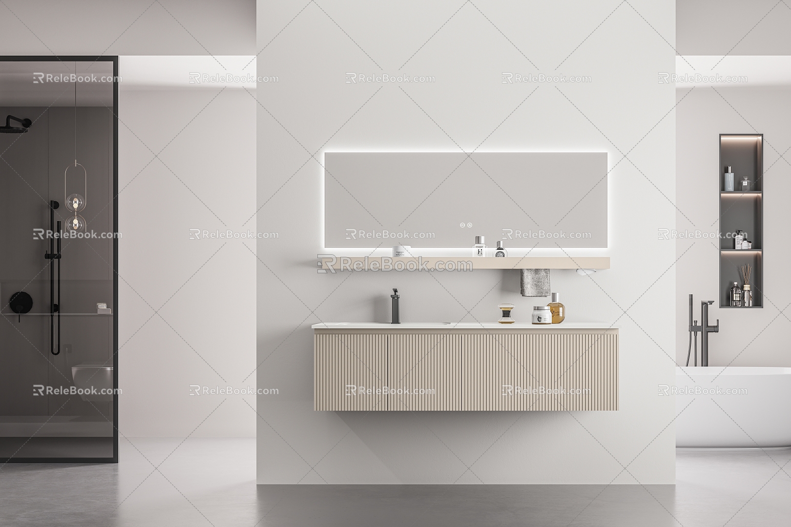 Bathtub Bathroom Cabinet 3d model