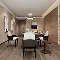 Traditional Chinese Teahouse Interior Design With Wooden Tables Chairs Ceiling Decorations And Chandeliers