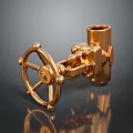 Durable Brass Handwheel Valve Heavy Duty Industrial Hardware Tool With Smooth Operation