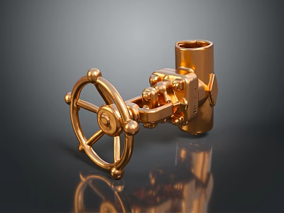 Durable Brass Handwheel Valve Heavy Duty Industrial Hardware Tool With Smooth Operation 3d model