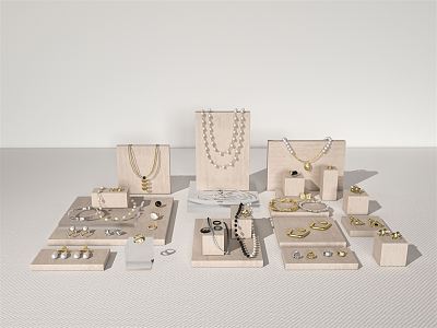 Modern Jewelry Stone Jewelry Display 3d model