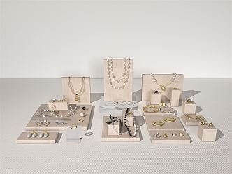 Modern Jewelry Stone Jewelry Display 3d model