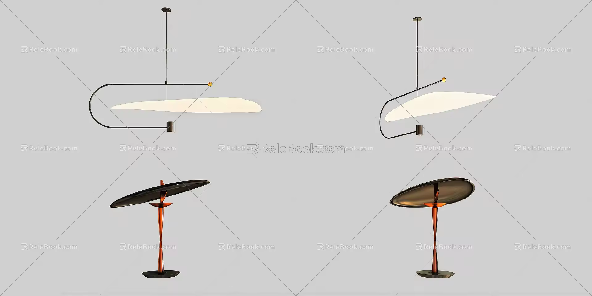 Modern lamp combination 3d model