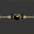 Futuristic Spaceship Featuring Sleek Metallic Design Wing Structure Sharp Nose And Engine Details Dark Surface