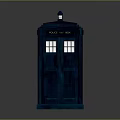 Blue Decorative Police Box Model With Open Door And Interior Lighting