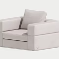 Modern Single Sofa With Soft Fabric Comfortable Design For Living Room
