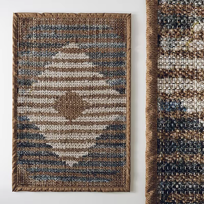 Square Area Rugs With Geometric Patterns And Woven Texture In Neutral Tones 3d model