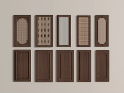 Other Brown Wooden Door Panel Designs With Various Patterns And Styles 3d model