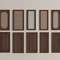 Other Brown Wooden Door Panel Designs With Various Patterns And Styles 3d model