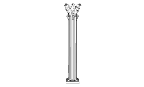 European Roman Column 3d model