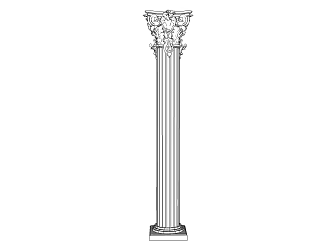 European Roman Column 3d model