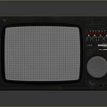 Vintage TV With Wooden Frame And Front Panel Control Knobs 3d model