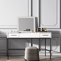 Modern Dressing Table Dressing Table Stool Combination 3d model