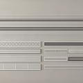 Various Air Conditioner Vent Grille Designs with Striped and Mesh Patterns for Home Interior 3d model