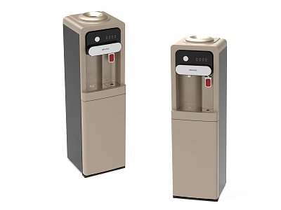 Modern Floor Standing Water Dispensers With Beige Gray Design For Home Office Daily Use 3d model