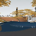 Modern Building Facade Design With Glass Curtain Walls Lush Greenery And Landscaped Pathways