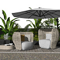 Modern outdoor sofa 3d model