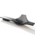 Modern Landscape Seats With Sleek Curved Design In Black And White For Outdoor Use