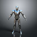 Silver Metallic Humanoid Robot With Futuristic Mechanical Body And Shiny Surface