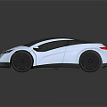 Sleek Silver Futuristic Concept Car With Transparent Roof And Red Seats