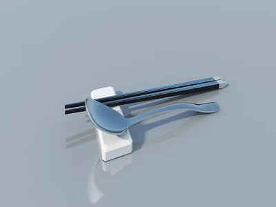 Tableware bowl chopsticks dish 3d model