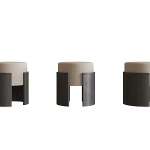 Nordic Stool Classical Retro Stool 3d model