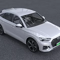 Stylish White Audi Sedan Featuring Modern Front Grille And LED Headlights 3d model