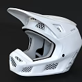 White Sports Helmet With Ventilated Mesh Vents And N195 Visor Protective Design