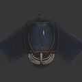Protective Kendo Helmet Sports Equipment with Grill Mask and Blue Neck Guard