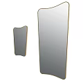 Modern Irregular Shaped Mirror With Gold Frame For Home Decorative Use 3d model