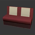 Modern Red And Cream Striped Upholstered Banquette Sofa Home Furniture Design