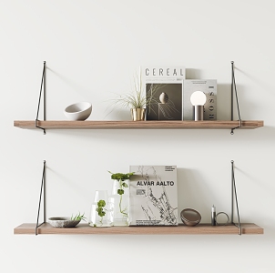 Modern Wall Storage Rack Decorative Rack 3d model