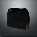 Fashionable Black Short Skirt with Side Metal Buckle Design and Modern Slim Fit