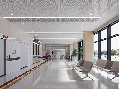 Hospital Hall 3d model