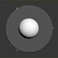 Modern Minimalist Lighting Combination With White Spherical Bulb Golden Pole And Reflective Black Base