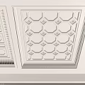 Decorative Ceiling Panel Design With Intricate Geometric Patterns And Ornate Borders 3d model