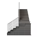 Stylish Modern Staircase With Wooden Steps Black Railings And White Walls Design