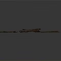 Scattered Dark Brown Wooden Structural Pieces On Dark Background