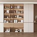 Modern Open Design Bookcase With Multiple Shelves Books Decorative Items And Wooden White Cabinets
