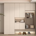 Modern Minimalist Shoe Cabinet With Open Shelf Shoe Bench Clothing Rack Cabinets And Natural Light