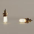 Vintage Light Bulbs With Gold Base And Clear Glass Filament For Home Decor