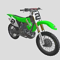 Green Dirt Motorcycle With Number 2 And Pro Taper Handlebars Off Road Tires
