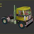 Yellow City of Houston Truck With Classic Design And Black Wheels