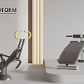 POLIFORM Fitness Equipment With Abdominal Trainer And Weight Bench In Modern Minimalist Interior