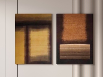 Abstract Retro and Antique Hanging Paintings 3d model