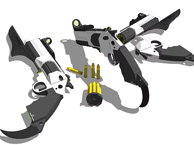 The modern pistol. 3d model