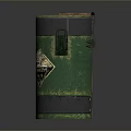 Green Cylindrical Military Explosive Weapon With Metal Casing And EXPLOSIVE UN 0090 Label