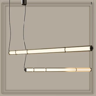 Modern Chandelier Small Chandelier Long Strip Chandelier 3d model