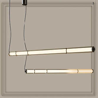 Modern Chandelier Small Chandelier Long Strip Chandelier 3d model